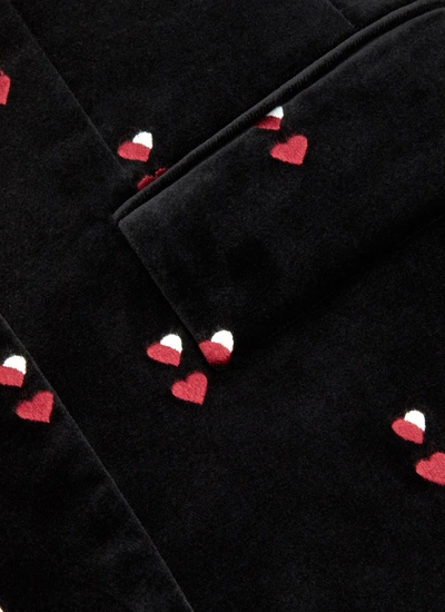 Shop Frame Heart Embroidered Velvet Blazer