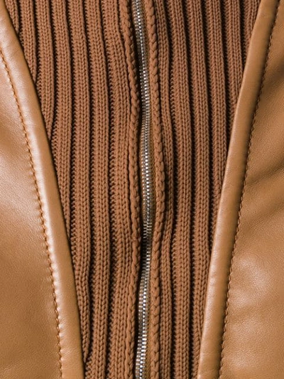 Shop Prada Half-zip Sweater In Brown