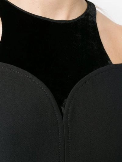 Shop Fendi Dropped Shoulders Midi Dress In Black