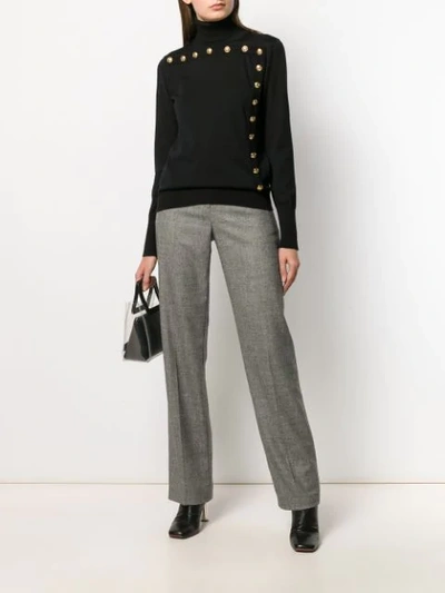 Shop Escada Military Rollneck In A001 Black