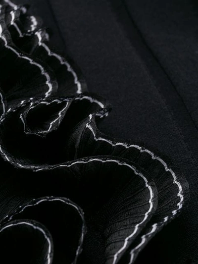 Shop Alexander Mcqueen Pleated Ruffle Jacket In Black