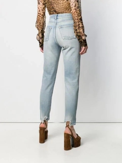 Shop Saint Laurent Straight-leg Jeans In Blue