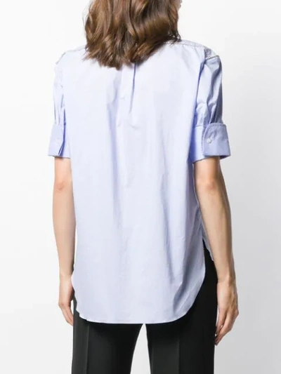 Shop Area Diamante Chain Shirt In Powder Blue