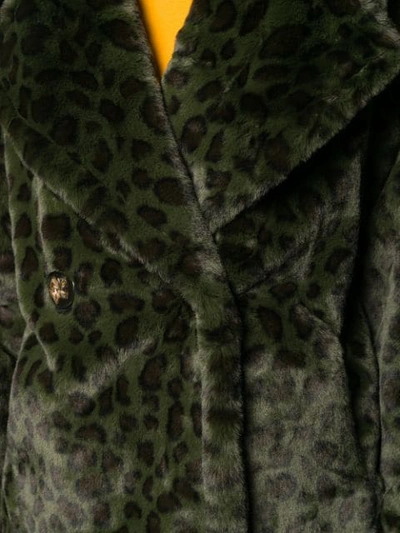 Shop Apparis Amelia Leopard Coat In Green