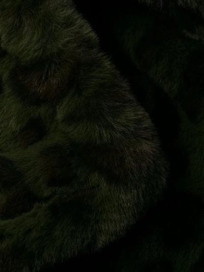 Shop Apparis Amelia Leopard Coat In Green