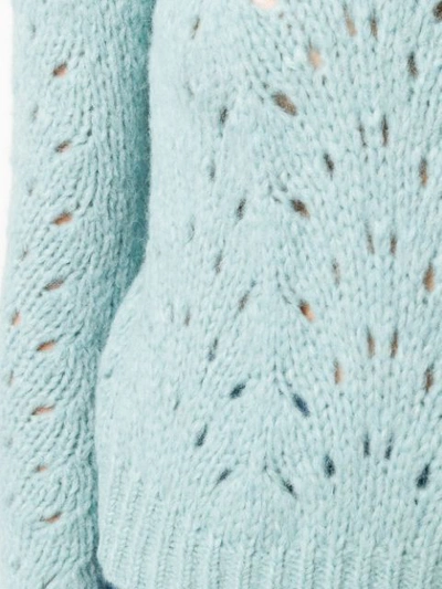 Shop Roberto Collina Crochet Knit Jumper In Blue