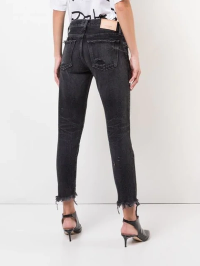 Shop Moussy Vintage Jeans Mit Distressed-optik - Schwarz In Black