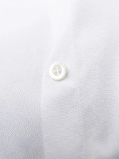 Shop Victoria Victoria Beckham Belted Short-sleeved Shirt In White