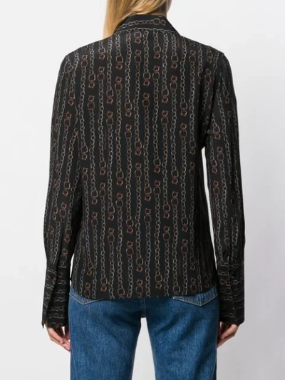 Shop Ferragamo Printed Shirt In Black