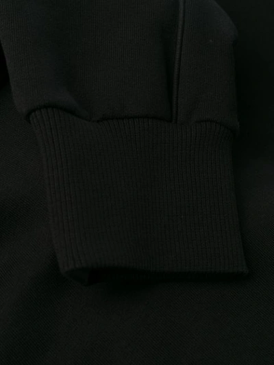 Shop Kenzo Rear Logo Print Zipped Hoodie In Black
