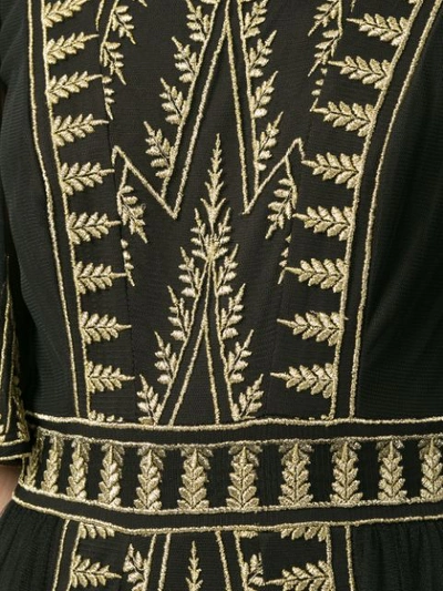 Shop Tadashi Shoji Embroidered Maxi Dress - Black