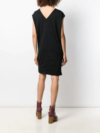 Shop Rick Owens Drkshdw Two-tone Jersey Dress In Black