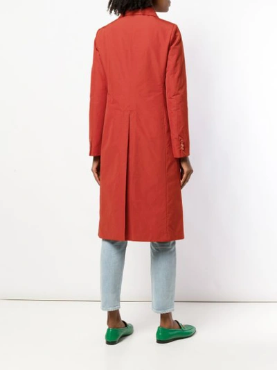 Shop Aspesi Fitted Coat In Red