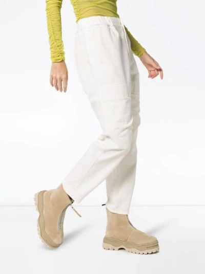 Shop Ambush Elasticated High-rise Jeans In White