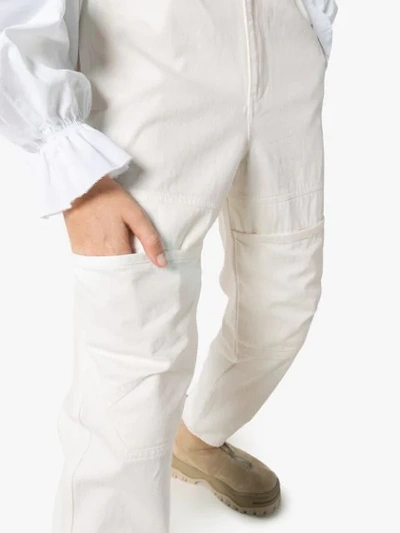 Shop Ambush Elasticated High-rise Jeans In White