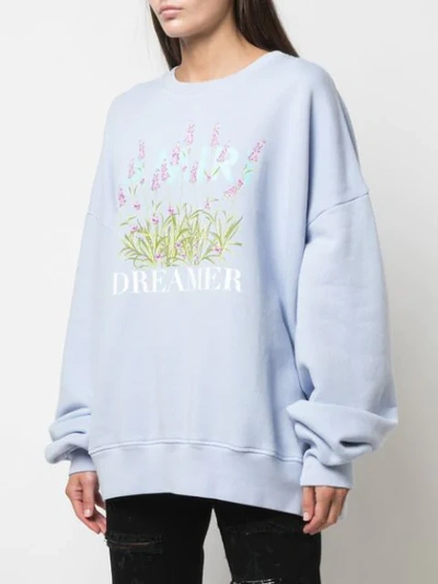 Shop Amiri Dreamer Sweatshirt In Blue
