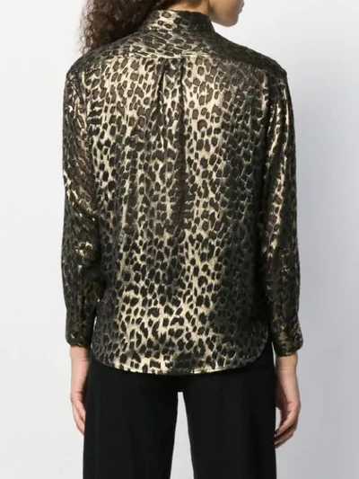 Shop Saint Laurent Leopard-print Shirt In Black