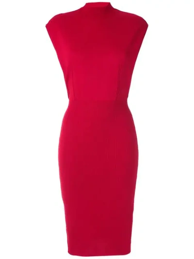 Shop Osklen Fit Knit Dress In Red