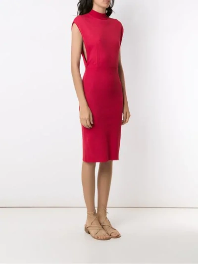 Shop Osklen Fit Knit Dress In Red