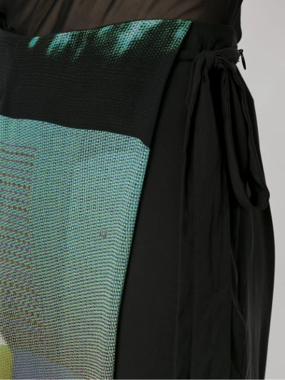 Shop Mara Mac Printed Long Skirt - Black