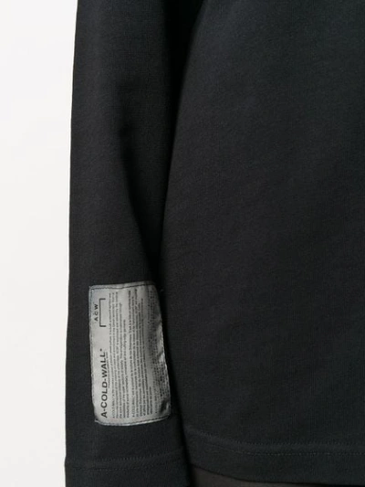 Shop A-cold-wall* Printed Logo Sweatshirt In Black