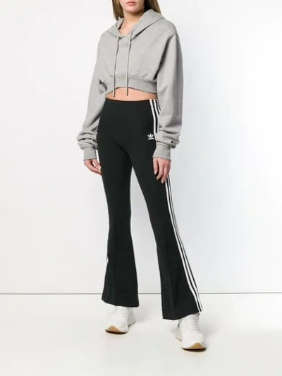 Shop Adidas Originals Flared Track Trousers In Black