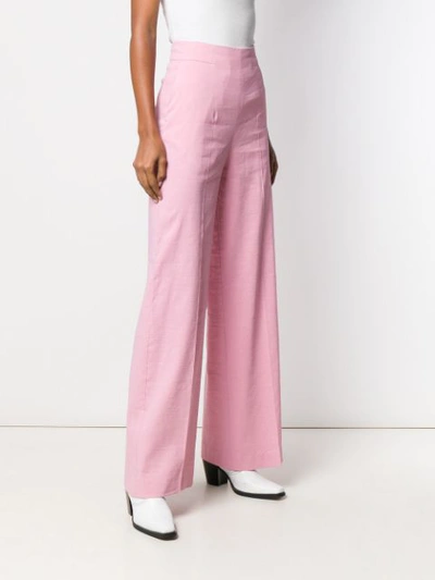 Shop Pinko Flared Trousers In Pink