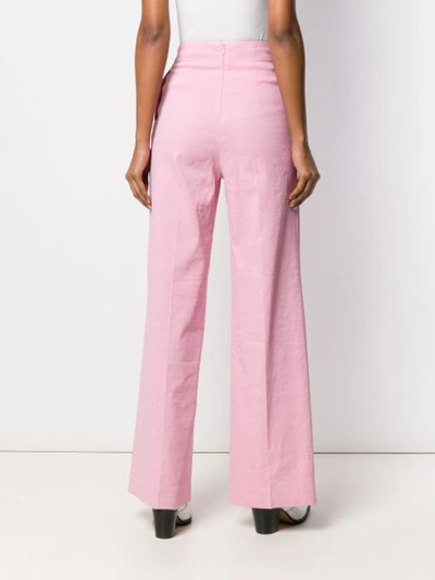 Shop Pinko Flared Trousers In Pink