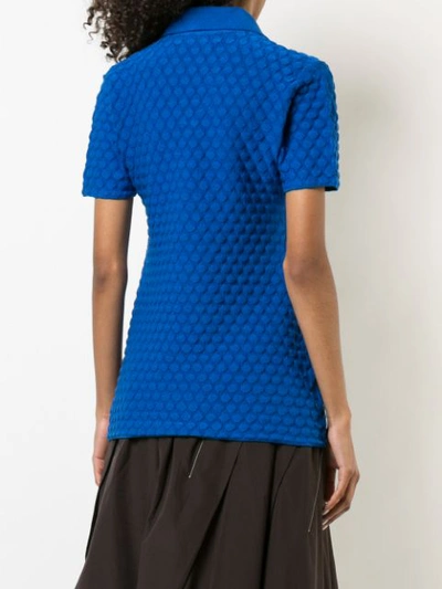 Shop Marni Knitted Polo Shirt - Blue