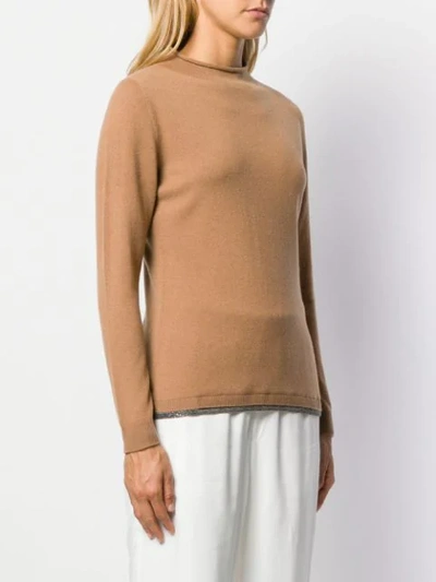 Shop Fabiana Filippi Long-sleeve Fitted Sweater In 1209