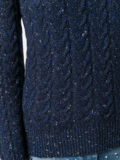 Shop Blumarine Iridescent Jumper In 2429 Blu Inchiostro