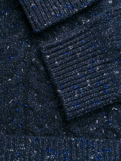 Shop Blumarine Iridescent Jumper In 2429 Blu Inchiostro