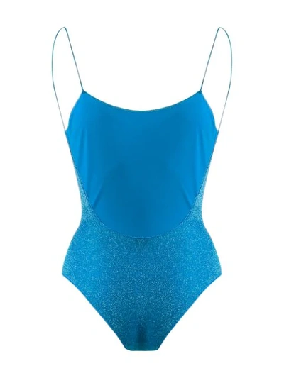 Shop Oseree Oséree X Gente Roma Maillot Swimsuit In Blue