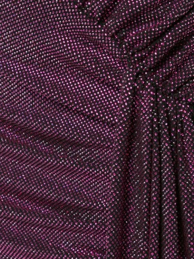 Shop Alexandre Vauthier Crystal Embellished Draped Mini Dress - Pink
