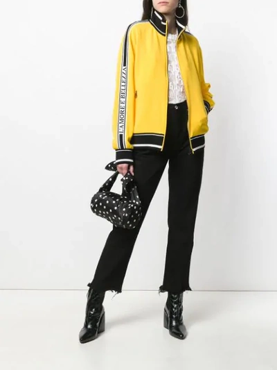 Shop Dolce & Gabbana Contrast Stripe Jacket In Yellow