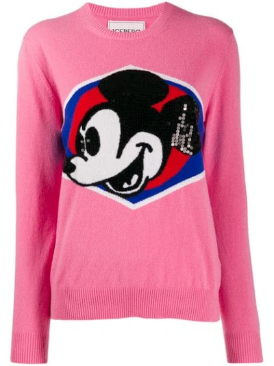 Shop Iceberg Pullover Mit Mickey Mouse In Pink