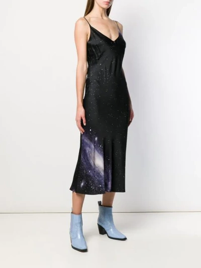 Shop Pinko Galaxy Print Midi Dress In Black