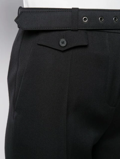 Shop Givenchy Belted Trousers In Black