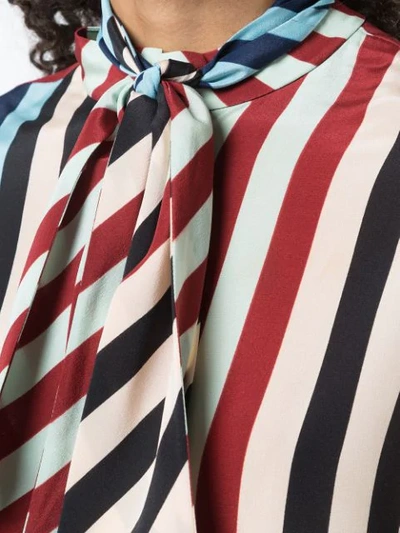 Shop Diane Von Furstenberg Dvf  Striped Shirt Dress - Multicolour