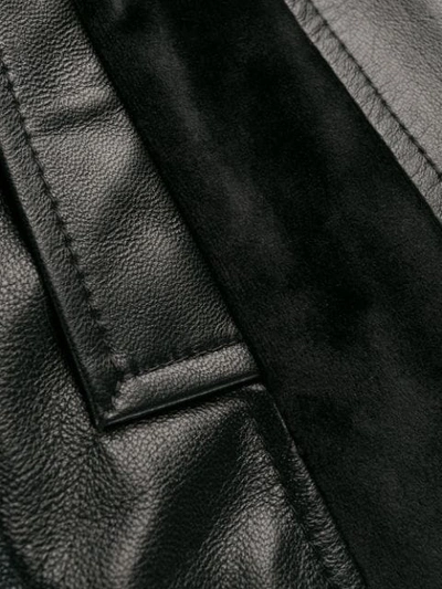 Shop Almaz Leather Trench Coat In Black
