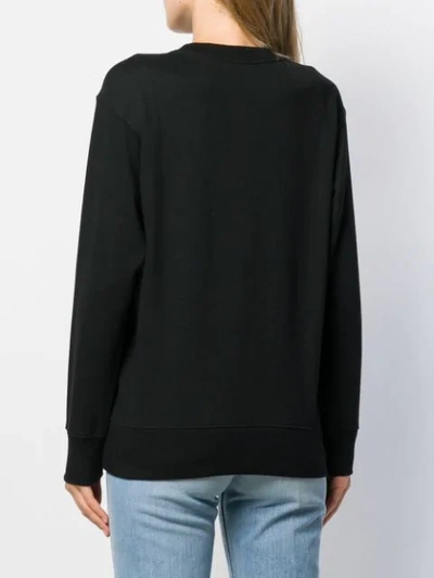 Shop Michael Michael Kors Logo Studded Sweater In Black