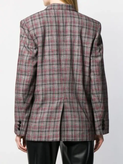 Shop Isabel Marant Checked Double-breasted Blazer In Red
