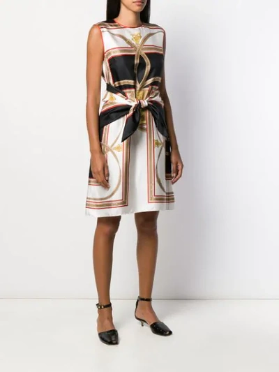Shop Burberry Archive Scarf Print Dress In Neutrals