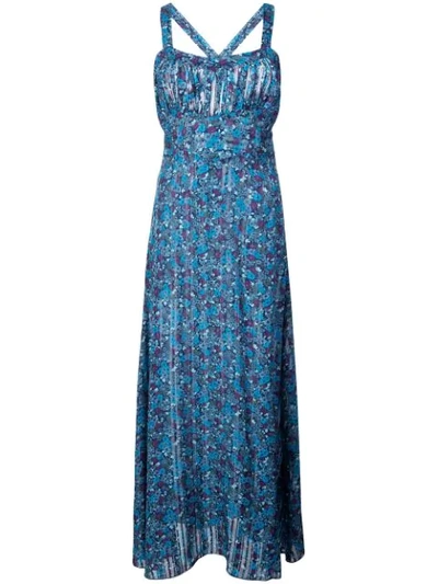 Shop Anna Sui Incense And Joy Camisole Dress - Blue