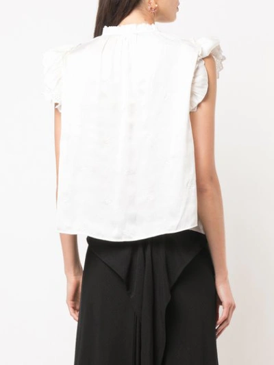 Shop Ulla Johnson Broderie Anglaise Cap Sleeve Blouse In White