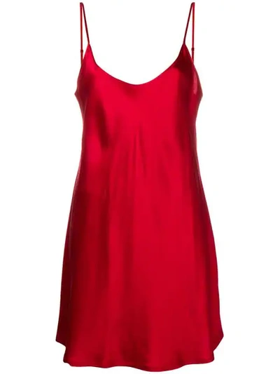 Shop La Perla Camisole Dress In F003 Carminium