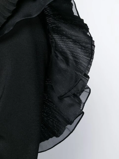 Shop Antonino Valenti Ruffle Trimmed Dress In Black