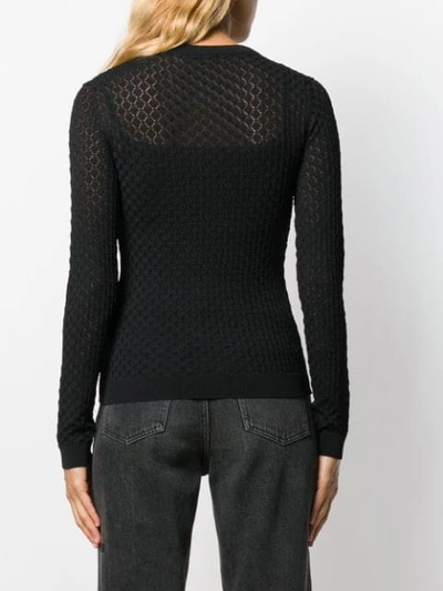 Shop Dolce & Gabbana Diamond Knitted Jumper In Black