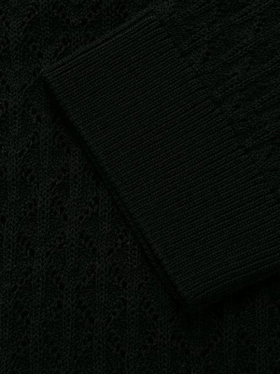 Shop Dolce & Gabbana Diamond Knitted Jumper In Black