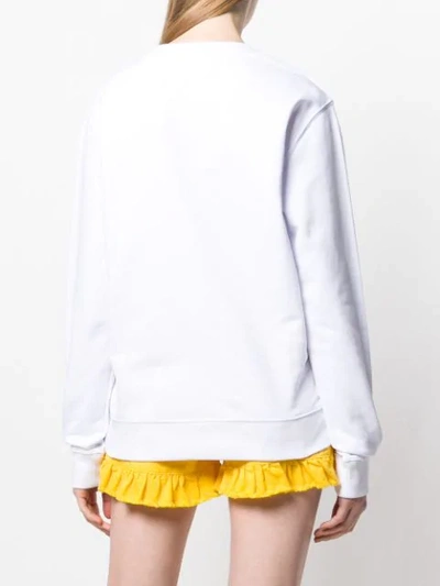 Shop Msgm Logo Sweatshirt In White